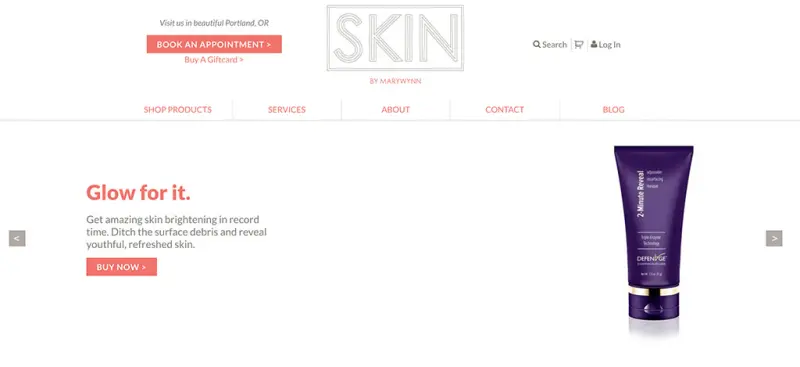 The Skin by Marywynn e-commerce website